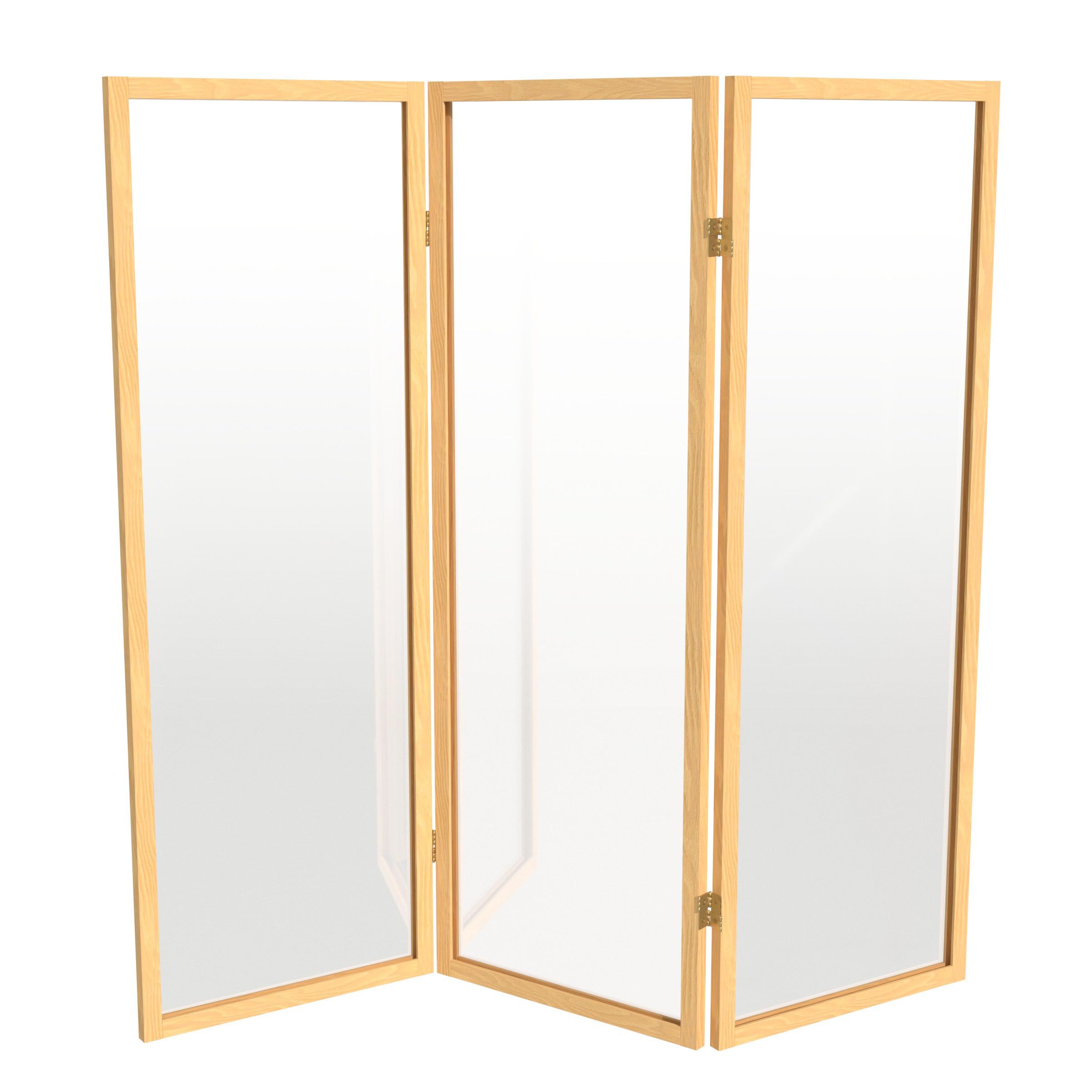 Amazon.com: 4 ft. Short Clear Plastic Partition Natural 3 Panel
